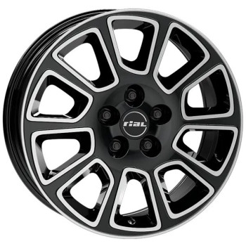 Диск Rial Transporter 2 Diamond Black Front Polished R18 W7.5 PCD5x130 ET52 DIA78.1