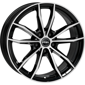Диск Rial X12 diamond black front polished R19 W8.0 PCD5x112 ET39 DIA66.5