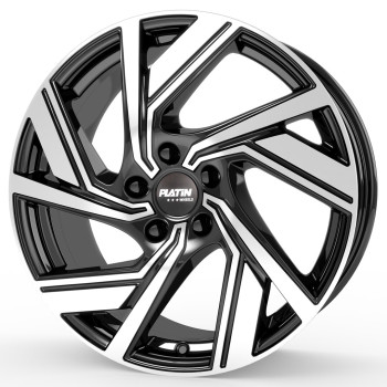 Диск Platin P114 Black Front Polished R19 W9.5 PCD5x114.3 ET45 DIA64.1