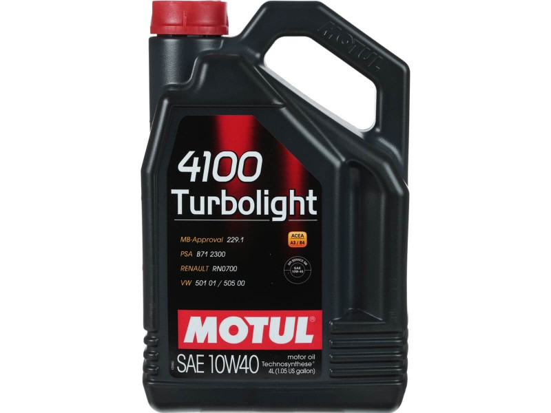 Масло  Motul 4100 Turbolight 10W40 4л (387607)