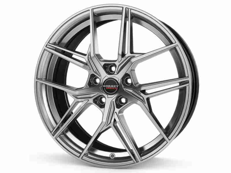 Диск Borbet QX Hyper Black Silver R19 W8.0 PCD5x112 ET50 DIA57.1