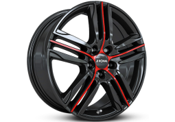 Диск Ronal R57 W7.5 R17 PCD5x108 ET45 DIA76.0 MCR jetblack-red spoke