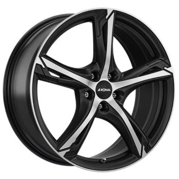 Диск Ronal R62 W7.5 R18 PCD5x114.3 ET45 DIA82.0 Jetblack Matt Frontkopiert