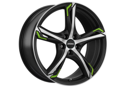 Диск Ronal R62 W7.5 R17 PCD5x114.3 ET40 DIA82.0 Green Jetblack Matt Frontkopiert