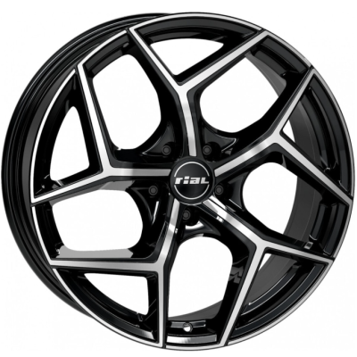 Диск Rial Salento W8.0 R18 PCD5x112 ET45 DIA57.1 Diamond Black Front Polished