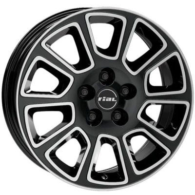 Диск Rial Transporter 2 W6.0 R15 PCD5x118 ET68 DIA71.1 Diamond Black Front Polished