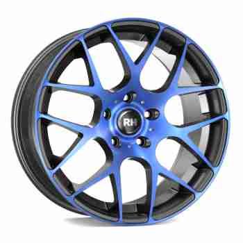 Диск RH Nbu Race Schwarz Blau Poliert R19 W9.5 PCD5x112 ET35 DIA72.6