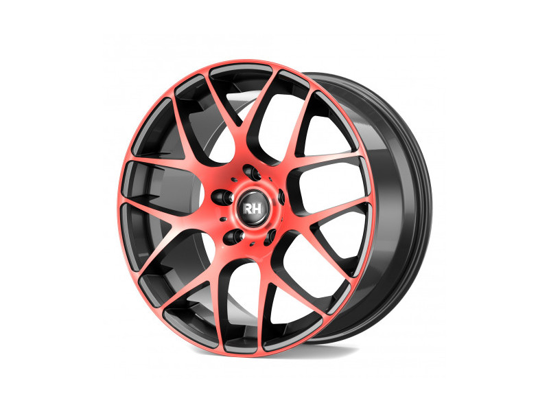 Диск RH Nbu Race Schwarz Rot Poliert R19 W8.5 PCD5x120 ET35 DIA72.6
