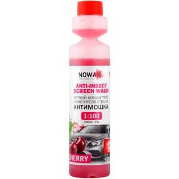 Омивач скла літній Nowax Anti Insect Screen Wash Cherry 250ml Концентрат 1:100 (NX25225)