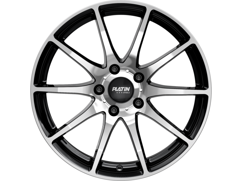 Диск Platin P113 Black Front Polished R20 W9.0 PCD5x112 ET45 DIA66.6