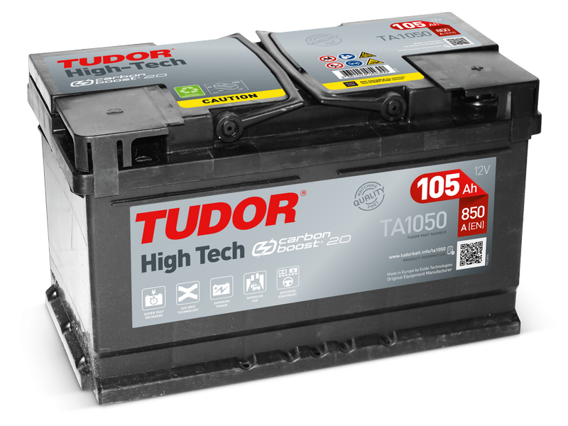 Аккумулятор  Tudor 6CT-105 Аз HIGH-TECH  (850EN) (евро) TA1050
