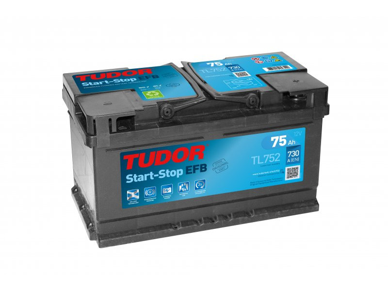 Аккумулятор  Tudor 6CT-75 Аз Start-and-Stop EFB  (730EN) (евро) TL752
