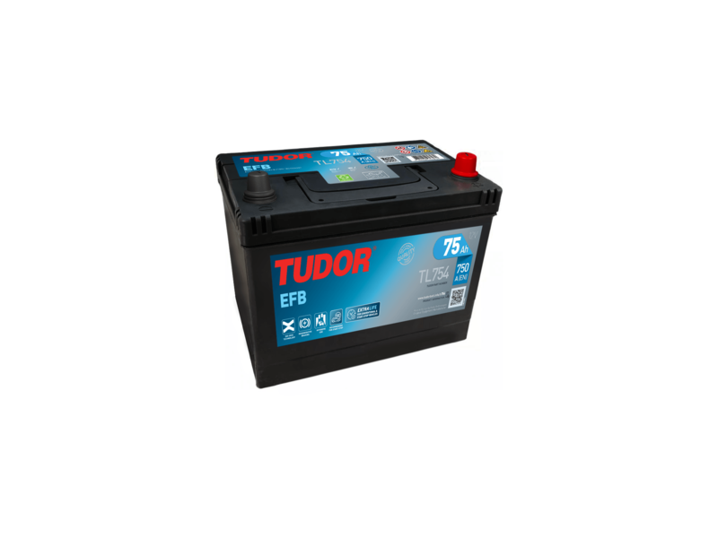 Акумулятор Tudor 6CT-75 Аз ASIA Start-and-Stop EFB  (750EN) (євро) TL754