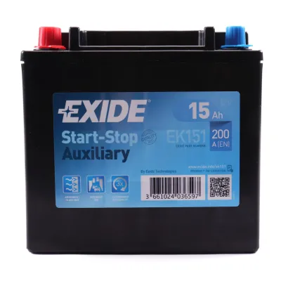 Аккумулятор  EXIDE 15Ah-12v AGM AUXILIARY (150х90х145) (евро) EN200 L+