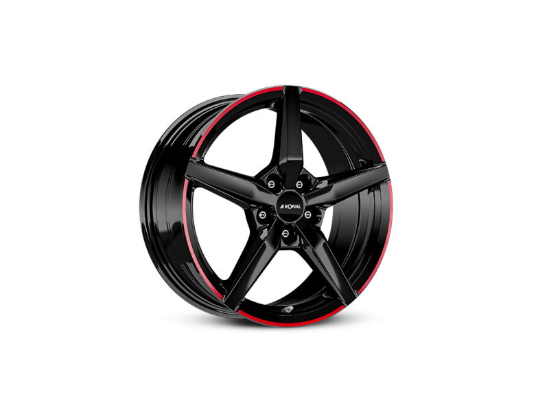 Диск Ronal R69 Jetblack-Red Rim R17 W7.5 PCD5x114.3 ET50 DIA82.0