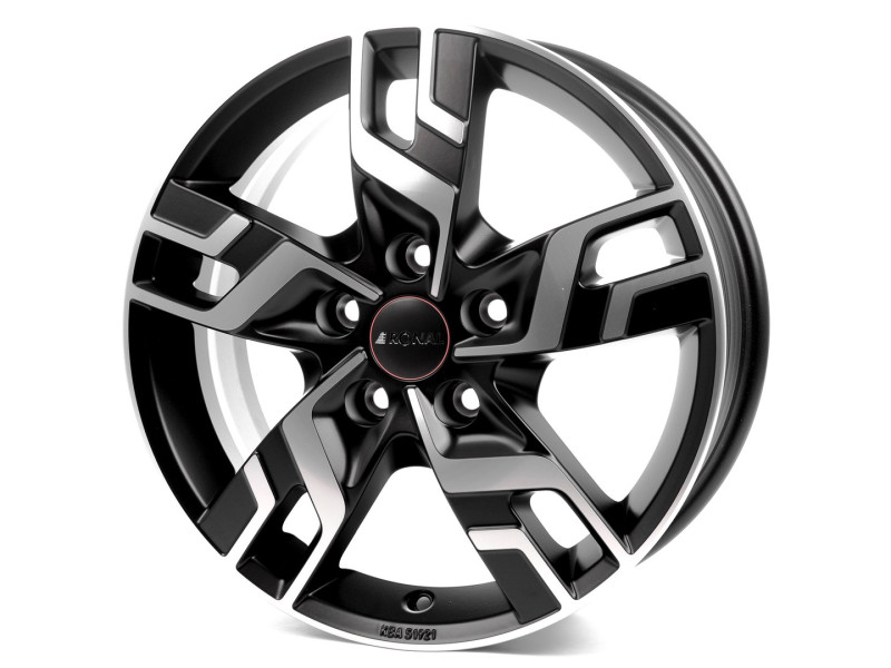 Диск Ronal R64 Jetblack Matt Frontkopiert R16 W6.5 PCD5x120 ET51 DIA65.1