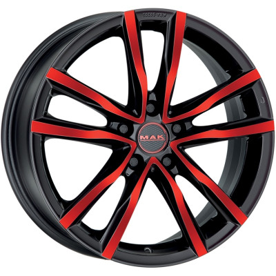 Диск MIM Milano Black and Red R17 W7.0 PCD4x100 ET35 DIA72.0