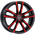 Диск MIM Milano Black and Red R17 W7.0 PCD4x100 ET35 DIA72.0