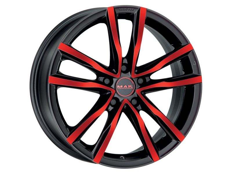Диск MIM Milano Black and Red R17 W7.0 PCD4x100 ET35 DIA72.0
