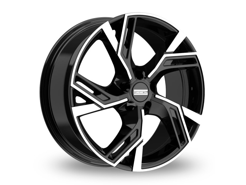 Диск Fondmetal Atena Glossy Black Machined R18 W8.0 PCD5x112 ET29 DIA66.5