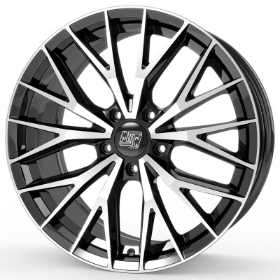 Диск MSW 44 Gloss Black Full Polished R20 W10.0 PCD5x112 ET26 DIA73.1