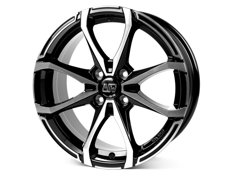 Диск MSW X4 Gloss Black Full Polished R15 W5.0 PCD4x100 ET32 DIA60.06