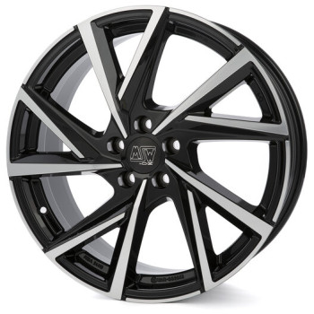 Диск MSW 80 5H Gloss Black Full Polished R19 W8.0 PCD5x108 ET48 DIA63.34