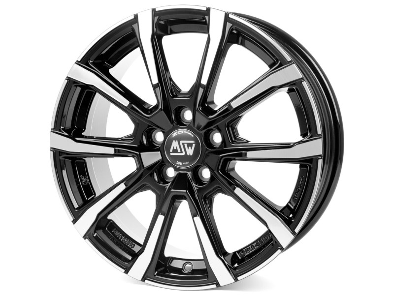 Диск MSW 79 Gloss Black Full Polished R16 W6.5 PCD5x100 ET45 DIA54.06