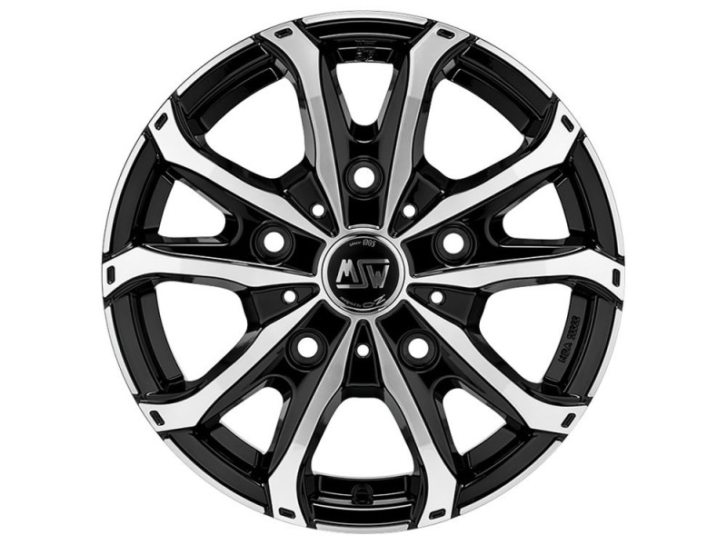 Диск MSW 48 VAN 5H Gloss Black Full Polished R17 W7.0 PCD5x112 ET51 DIA66.46