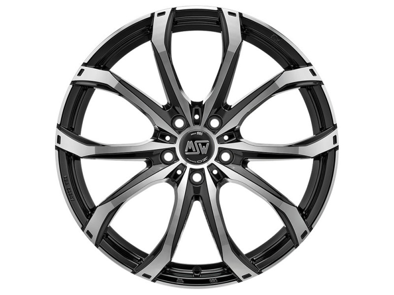 Диск MSW 48 Gloss Black Full Polished R17 W7.5 PCD5x114.3 ET53 DIA73.1
