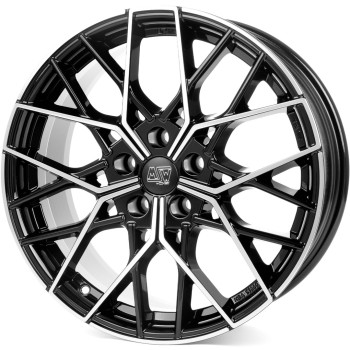 Диск MSW 74 Gloss Black Full Polished R19 W8.0 PCD5x112 ET35 DIA73.1