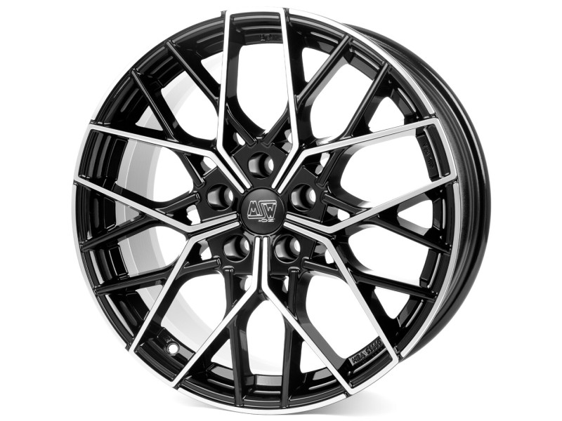 Диск MSW 74 Gloss Black Full Polished R19 W8.0 PCD5x112 ET48 DIA73.1