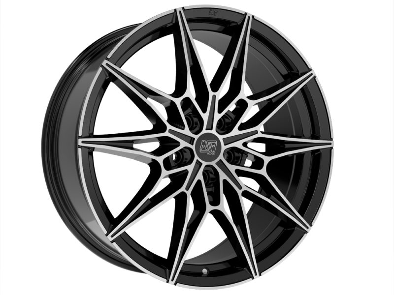 Диск MSW 75 Gloss Black Full Polished R19 W8.0 PCD5x112 ET27 DIA73.1