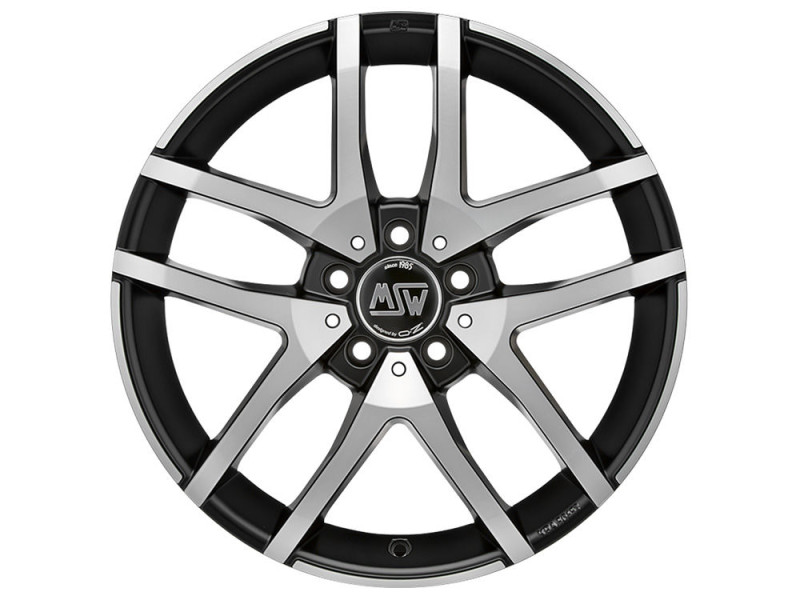 Диск MSW 28 Matt Black Full Polished R16 W6.5 PCD5x112 ET49 DIA66.46
