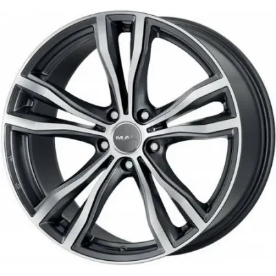 Диск Mak X-Mode Gun Metallic Mirror R19 W9.0 PCD5x120 ET18 DIA74.1