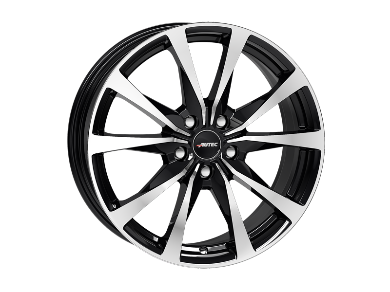 Диск Autec Brixen Black Polished R18 W7.5 PCD5x112 ET51 DIA57.1