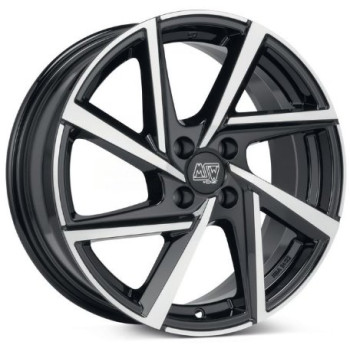 Диск MSW 80 4H Gloss Black Full Polished R16 W6.5 PCD4x100 ET35 DIA63.3
