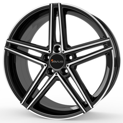 Диск Avus Racing AC-515 Black Polished R17 W7.5 PCD5x112 ET52.5 DIA66.6