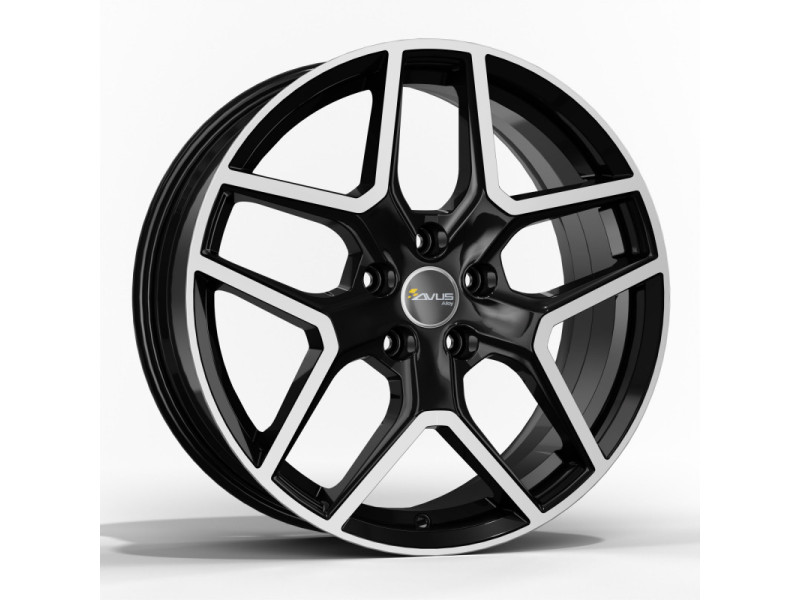 Диск Avus Racing AC-519 Black Polished R18 W7.5 PCD5x114.3 ET45 DIA73.1