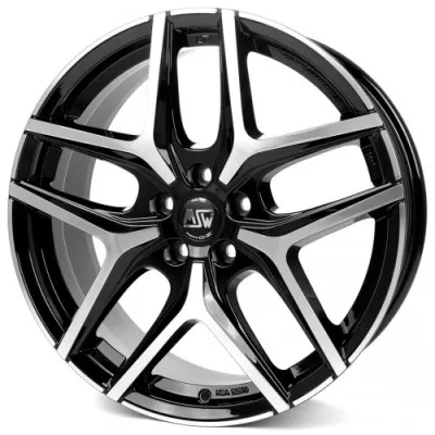 Диск MSW 40 Gloss Black Full Polished R19 W8.0 PCD5x112 ET45 DIA73.1
