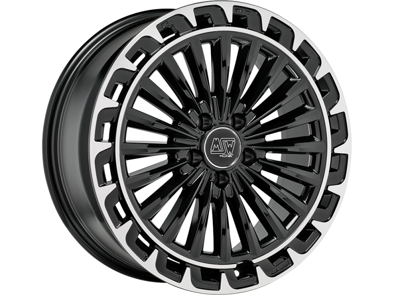 Диск MSW 32 Gloss Black Polished Lip R19 W7.5 PCD5x112 ET49 DIA73.1