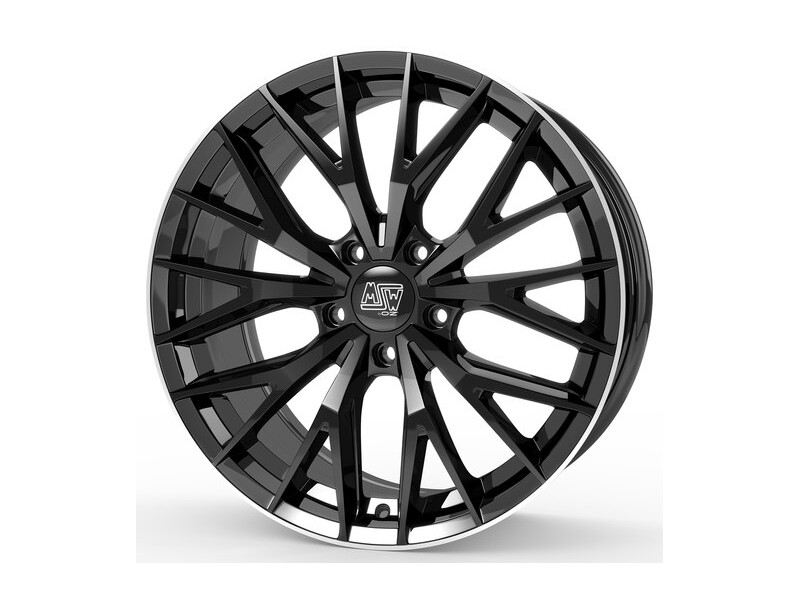 Диск MSW 44 Gloss Black Polished Lip R20 W10.0 PCD5x112 ET40 DIA73.1