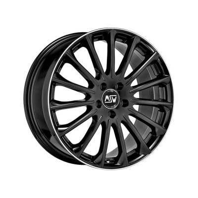 Диск MSW 30 Gloss Black Polished Lip R20 W9.5 PCD5x112 ET22 DIA73.1
