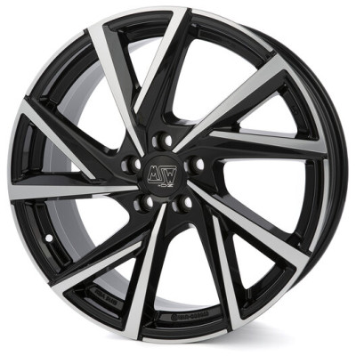 Диск MSW 80 5H Gloss Black Full Polished R18 W7.5 PCD5x112 ET44 DIA66.56