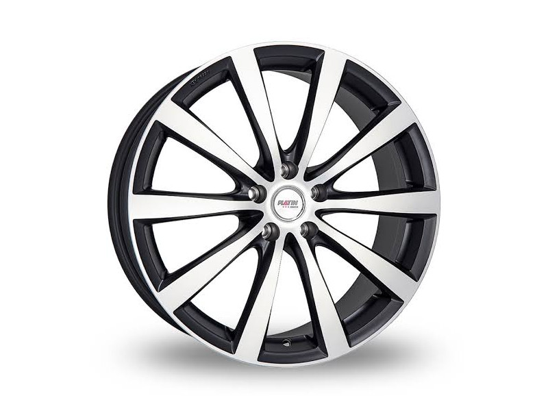 Диск Platin P66 Matt Black Front Polished R19 W8.0 PCD5x108 ET45 DIA72.6