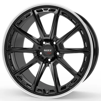 Диск Dotz Sonoma Dark Black Matt Polished Lip R19 W8.5 PCD5x112 ET25 DIA70.1