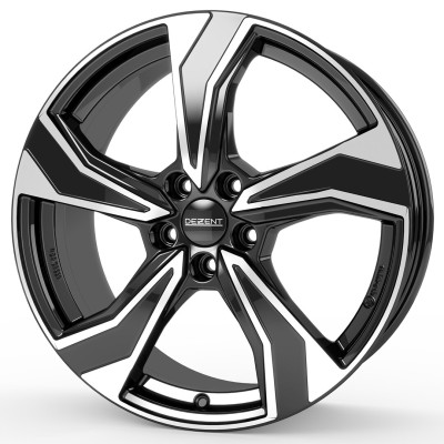 Диск Dezent KB Dark Black Polished R17 W6.5 PCD5x112 ET45.5 DIA66.6