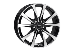 Диск Autec Brixen Black Polished R17 W7.0 PCD5x100 ET51 DIA57.1