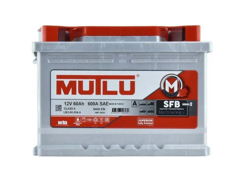 Аккумулятор Mutlu 6СТ-60 (0) SFB L2.60.054.A