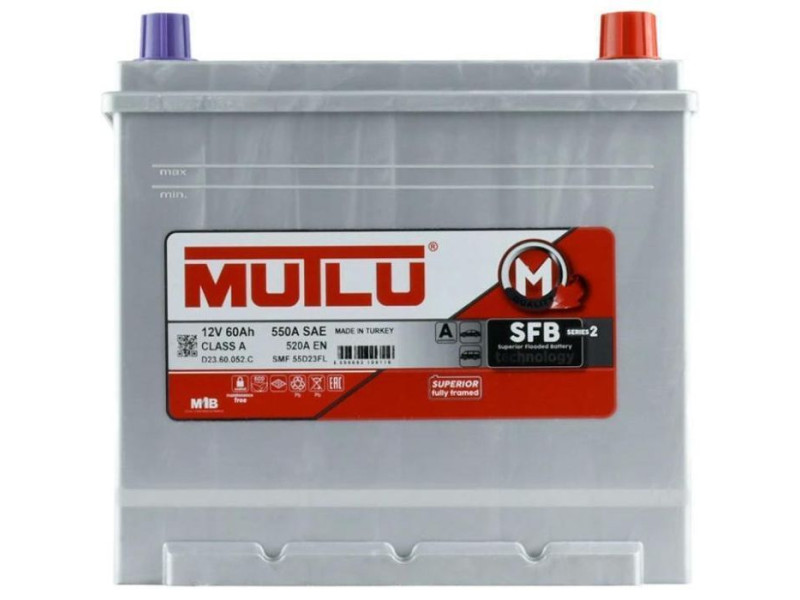 Акумулятор Mutlu 6СТ-60 (0) Asia SFB D23.60.052.C